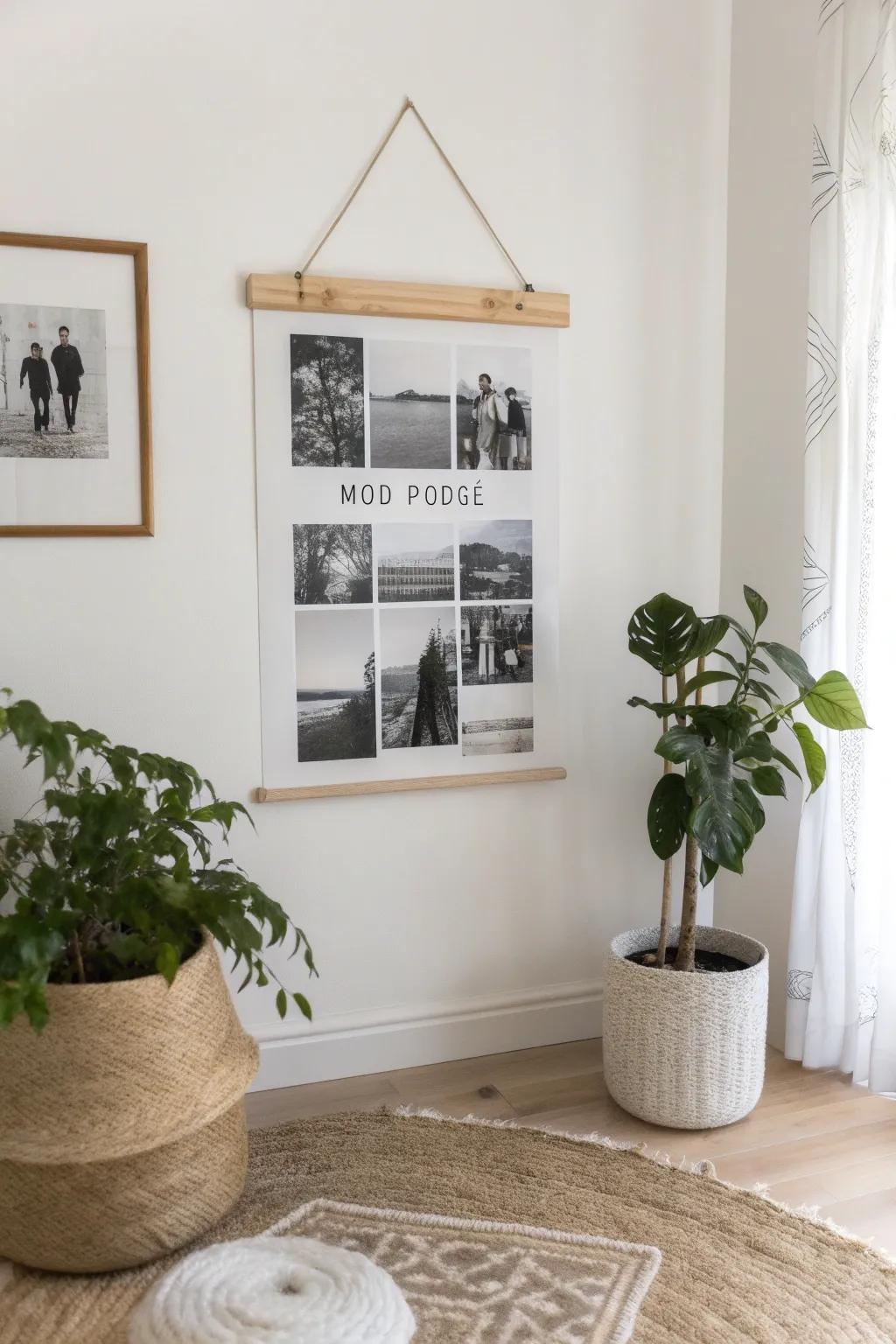 Transform your memories into art with personalized Mod Podge canvas creations.