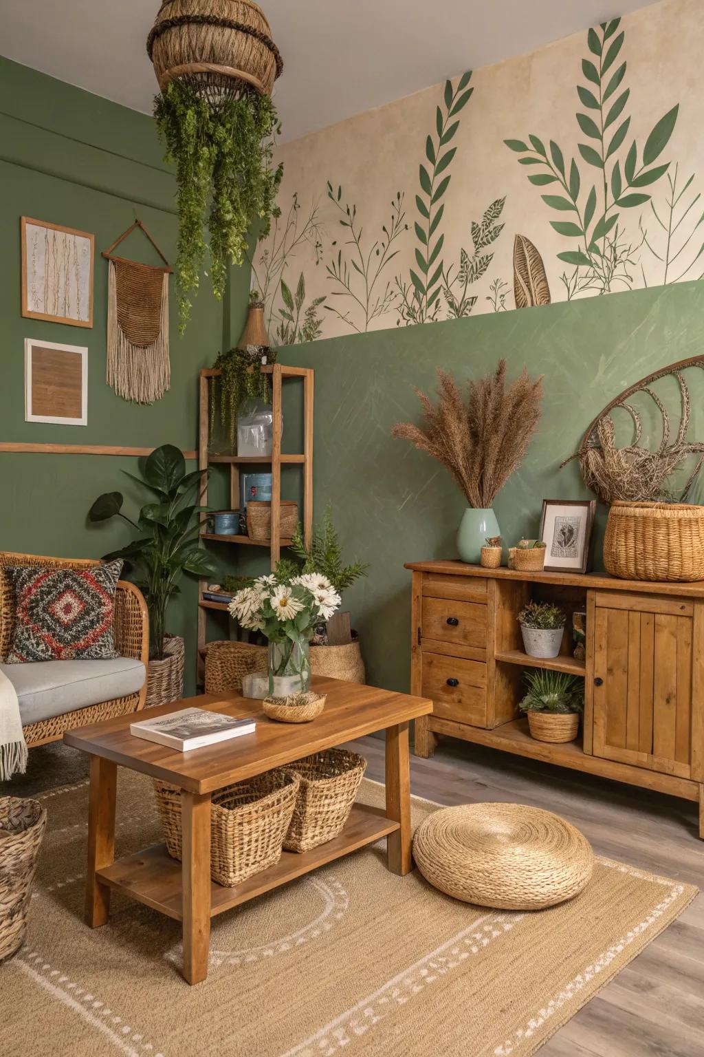 Earthy tones create a serene atmosphere reminiscent of your favorite park.