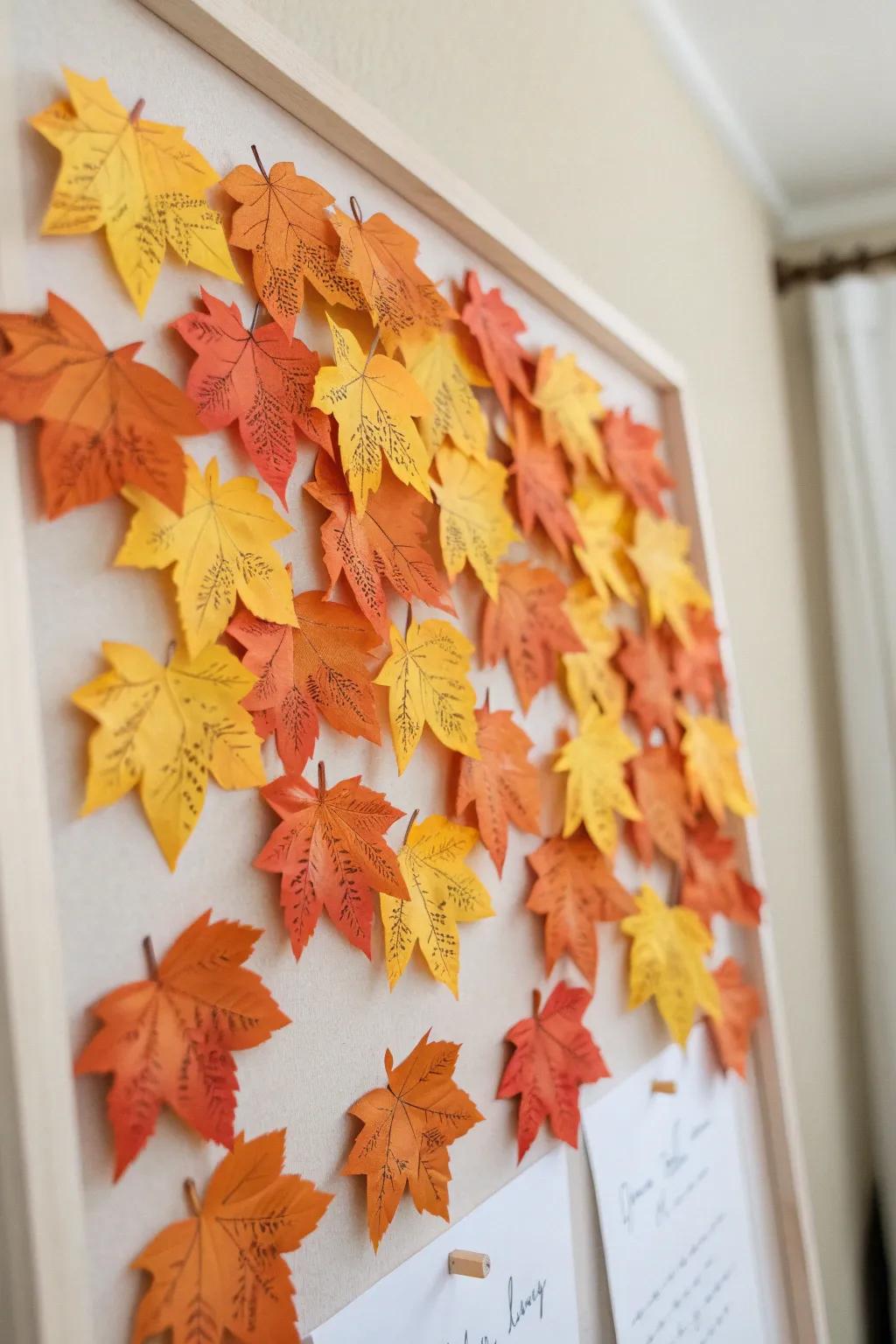 Bring the warmth of autumn indoors with a cascade of kindness and color.