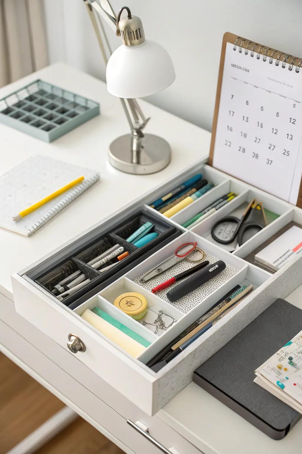 Keep your top drawer organized for maximum efficiency.