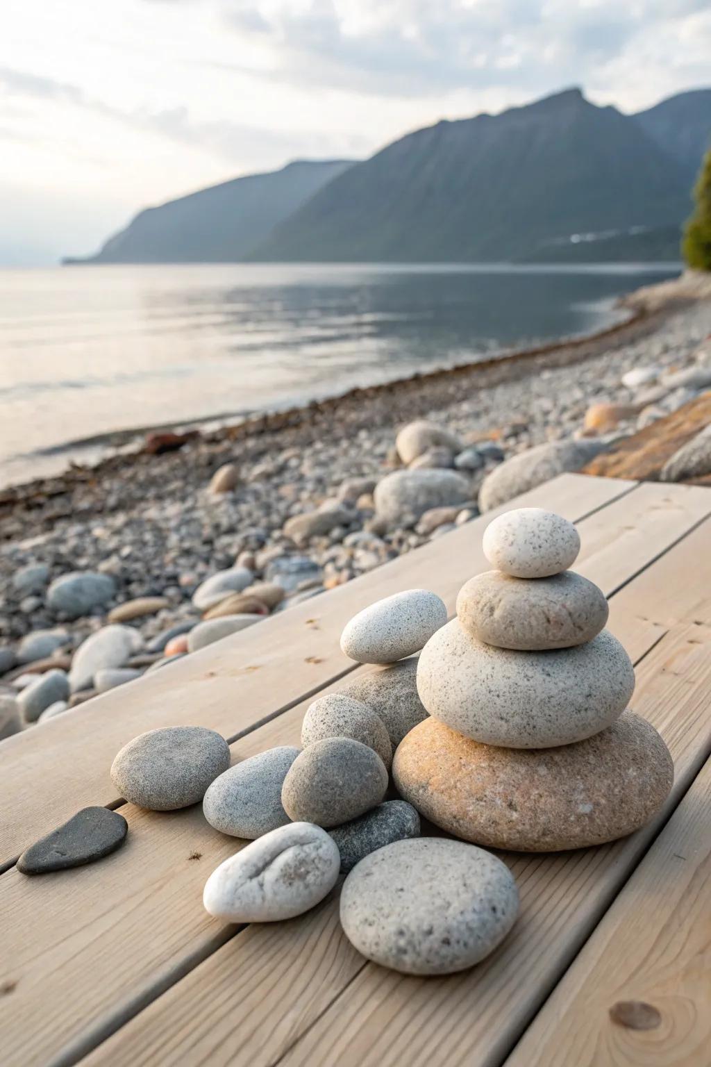 Craft your own serene pebble landscape and bring the tranquility of nature into your home.
