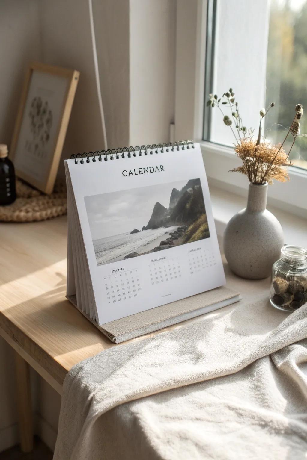 Capture cherished memories with a personalized calendar that brings elegance and simplicity to your space.