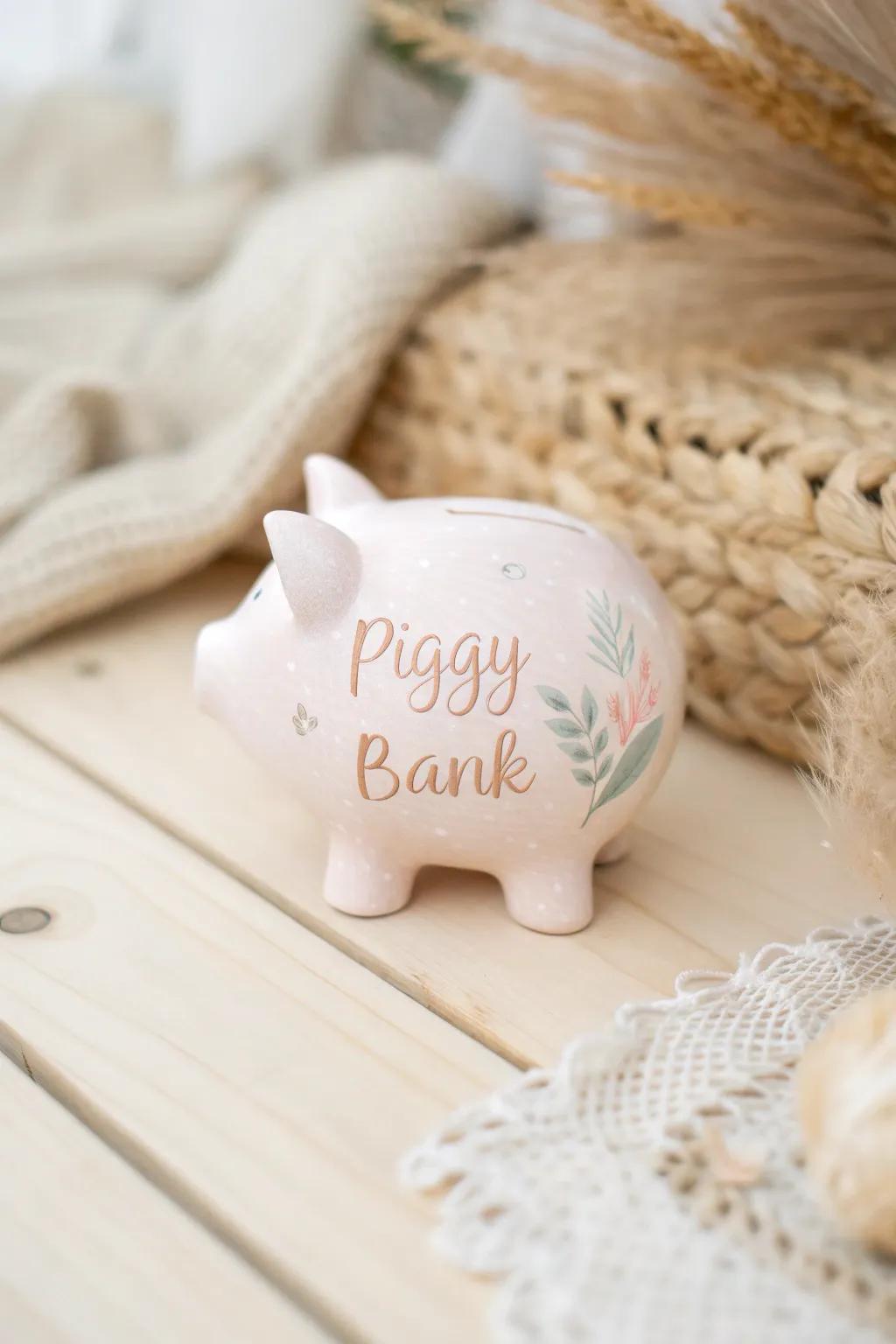 Craft your own story: Personalized piggy banks with a minimalist touch.