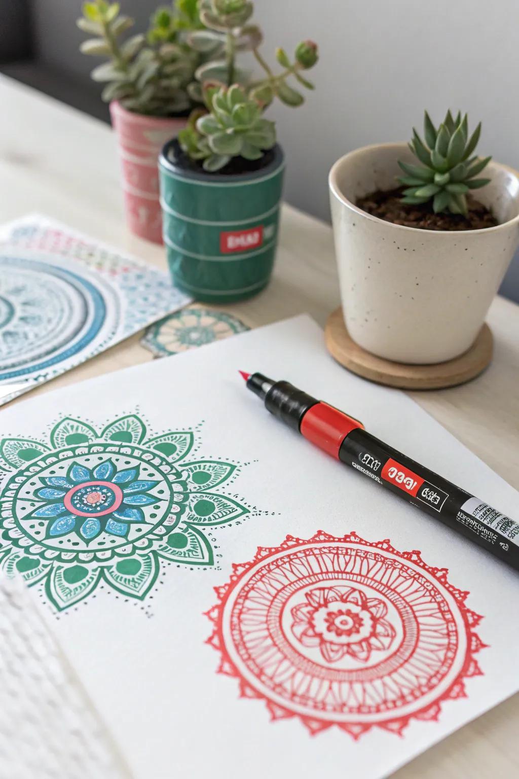 Unleash your creativity with vibrant abstract Posca designs that add a splash of color and personality to any space.