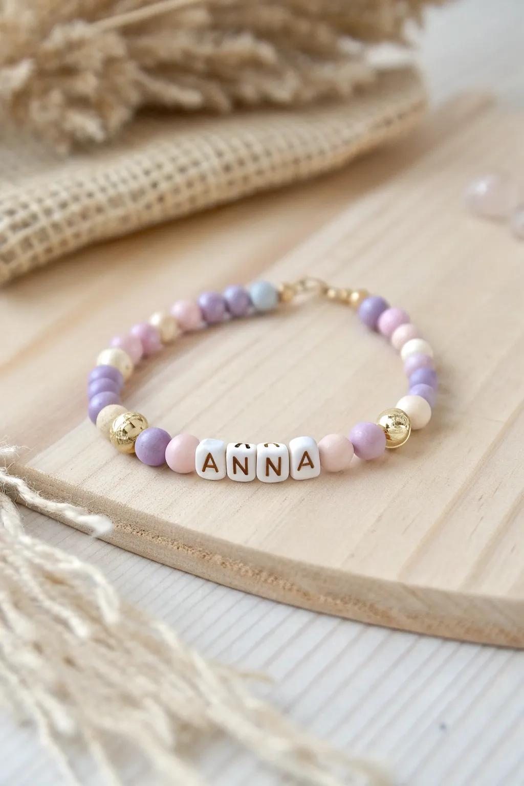 Craft your story in style with this personalized name bracelet, where simplicity meets heartfelt elegance.