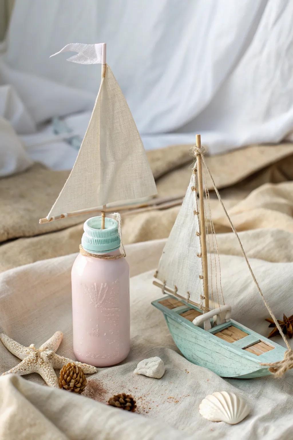 Turn everyday materials into a charming Plastic Bottle Yacht – a perfect blend of creativity and sustainability!