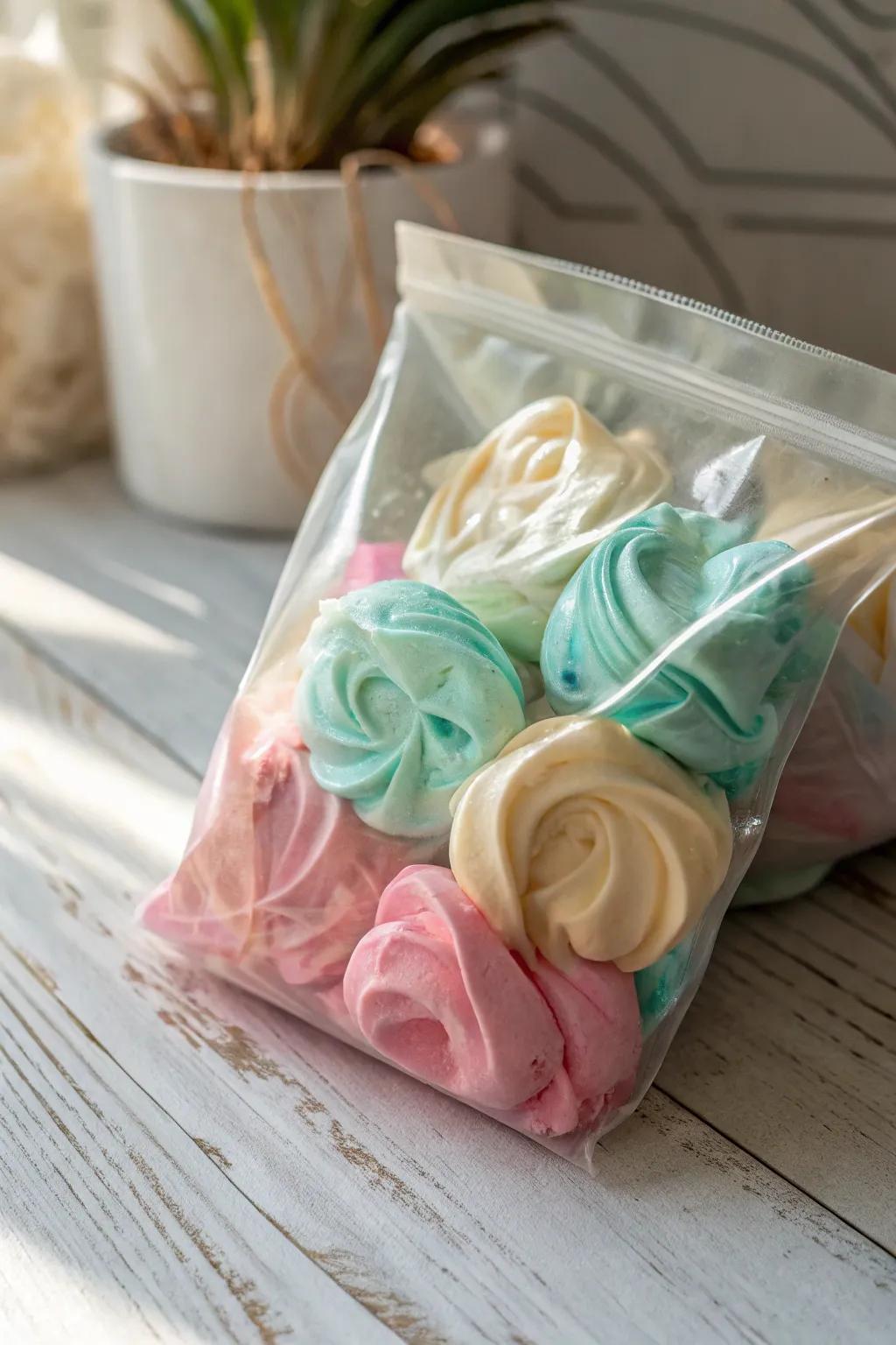 Discover the joy of mess-free painting with sensory bags filled with vibrant colors. Perfect for little hands and creative minds!