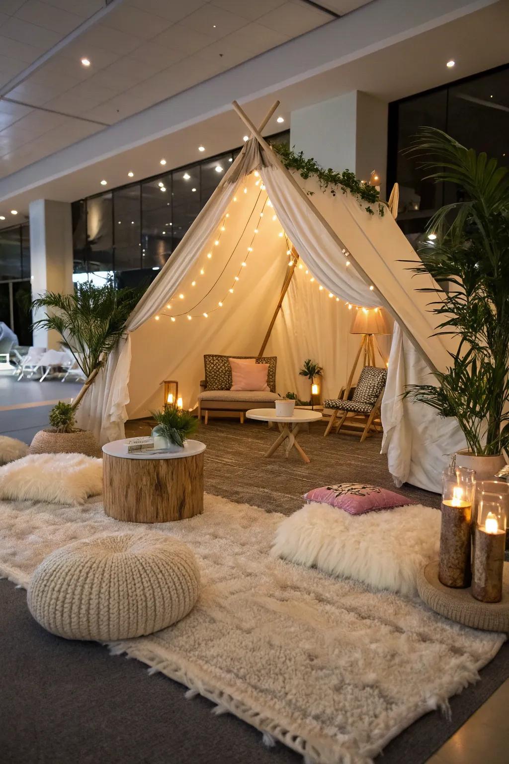 Experience the best of both worlds with a Glamping Glamour sleepover.