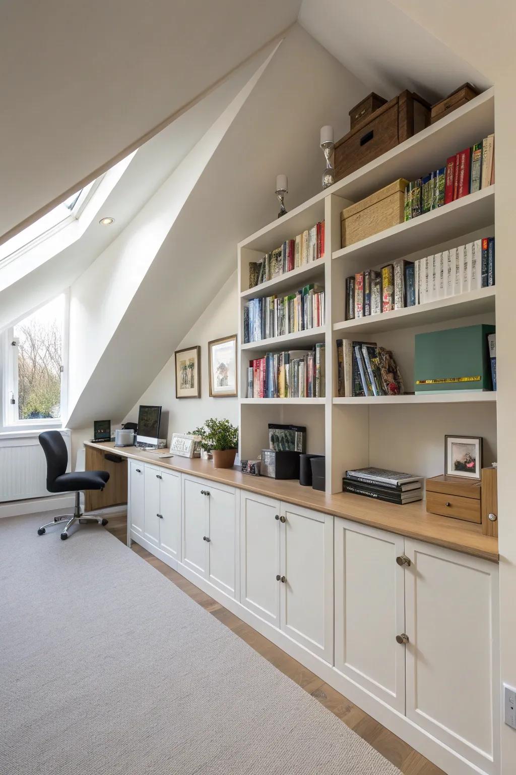Utilizing every inch with custom shelving