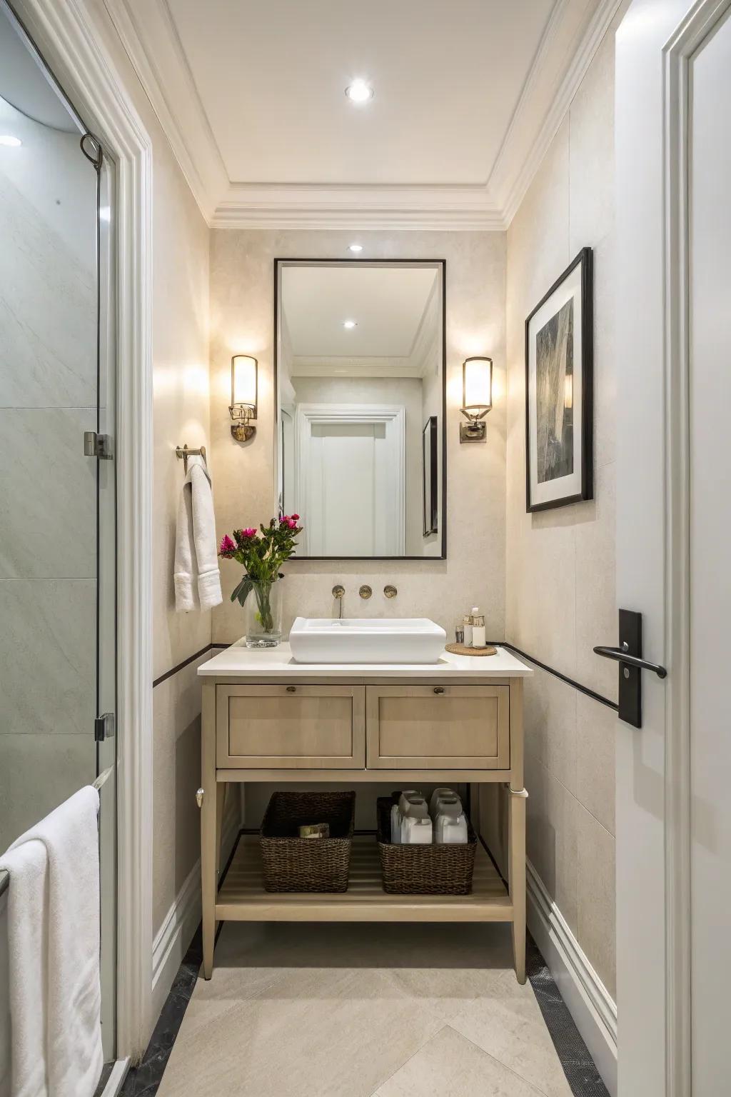 Floating vanities create an illusion of more space.