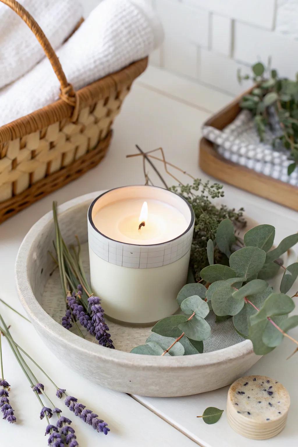 Embrace tranquility with a touch of minimalist elegance. #ScentedSerenity #SpaBasket