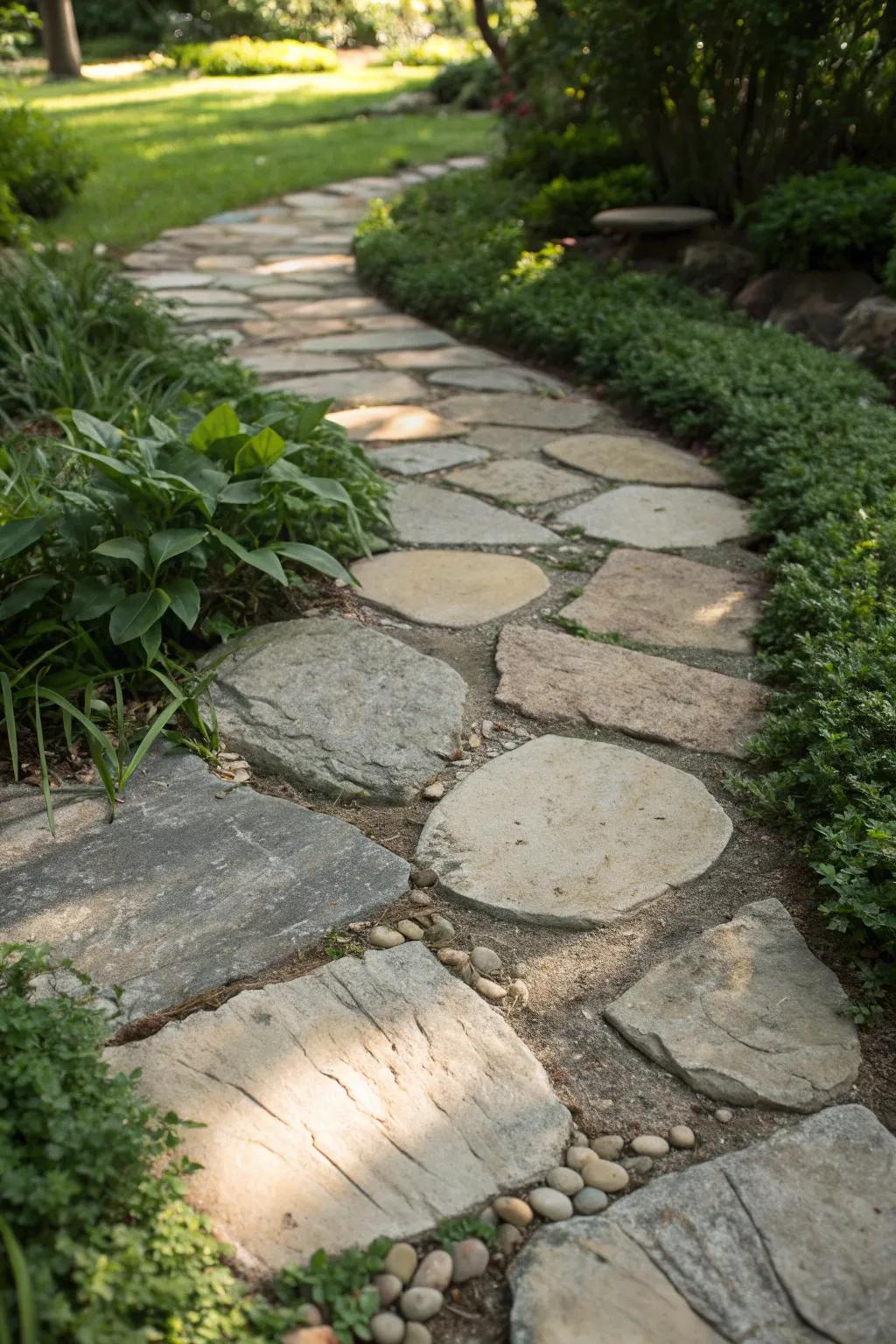 Discover the art of garden pathways with stunning stone craftsmanship.