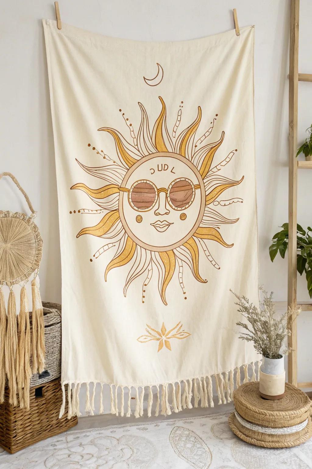 Embrace the warmth of summer with a whimsical sun sketch that radiates joy and simplicity.