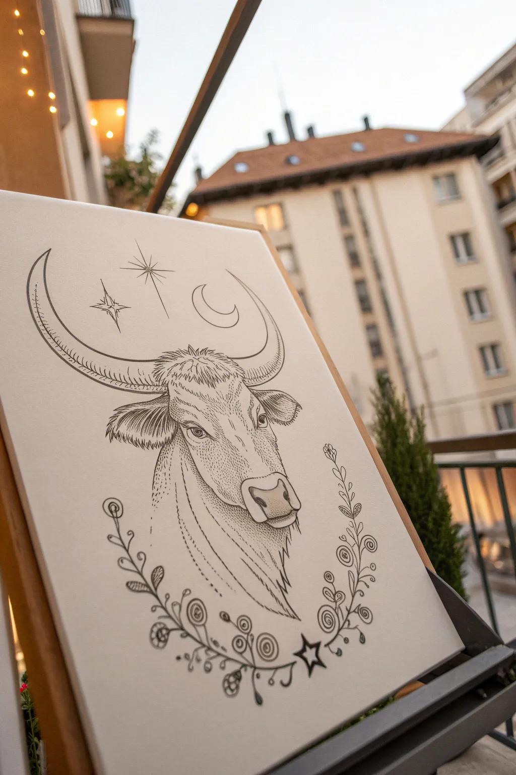 Discover the beauty of the Taurus spirit in art. 🌿✨ #ZodiacArt #ScandiBoho