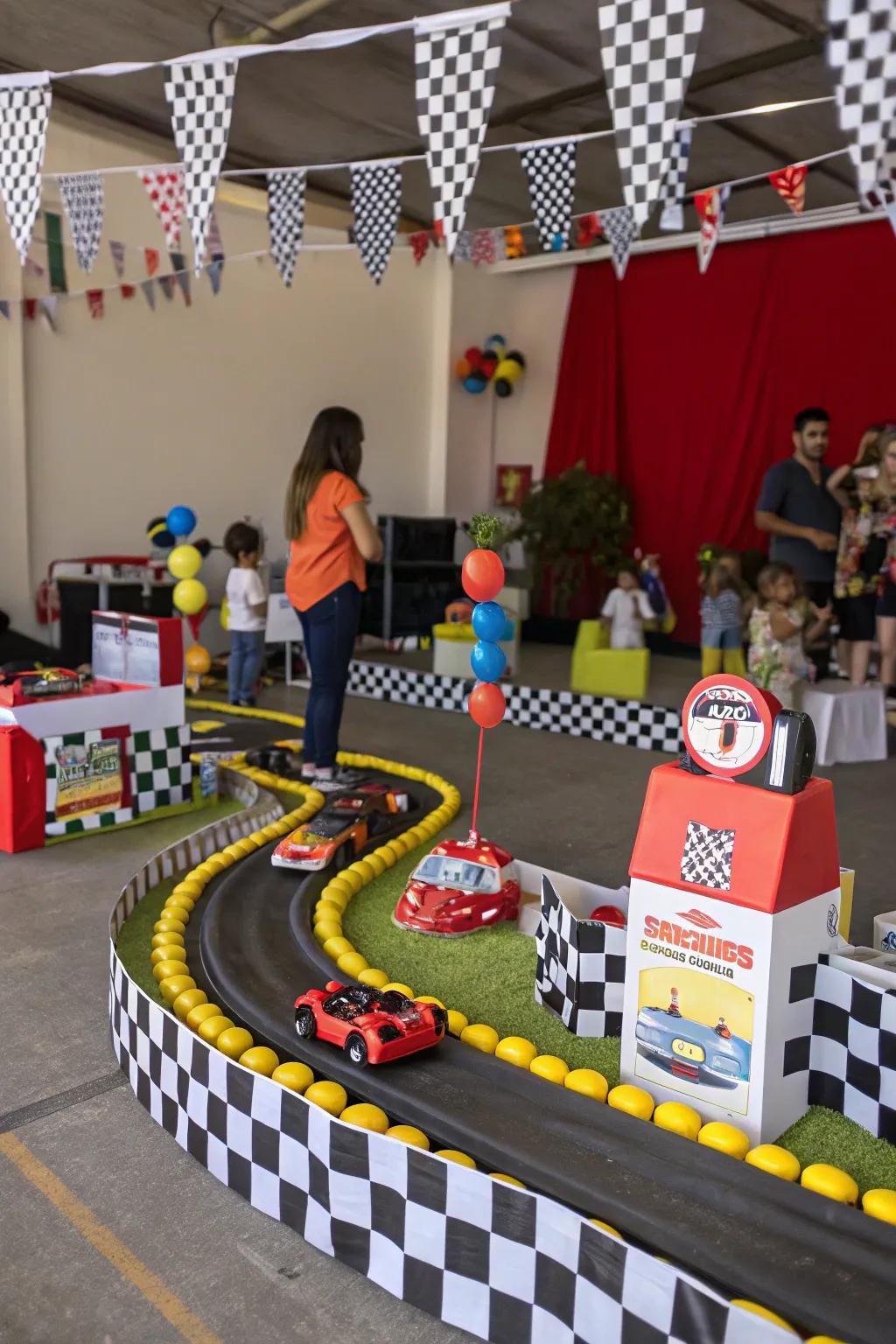 A thrilling race car rally theme for young speedsters.