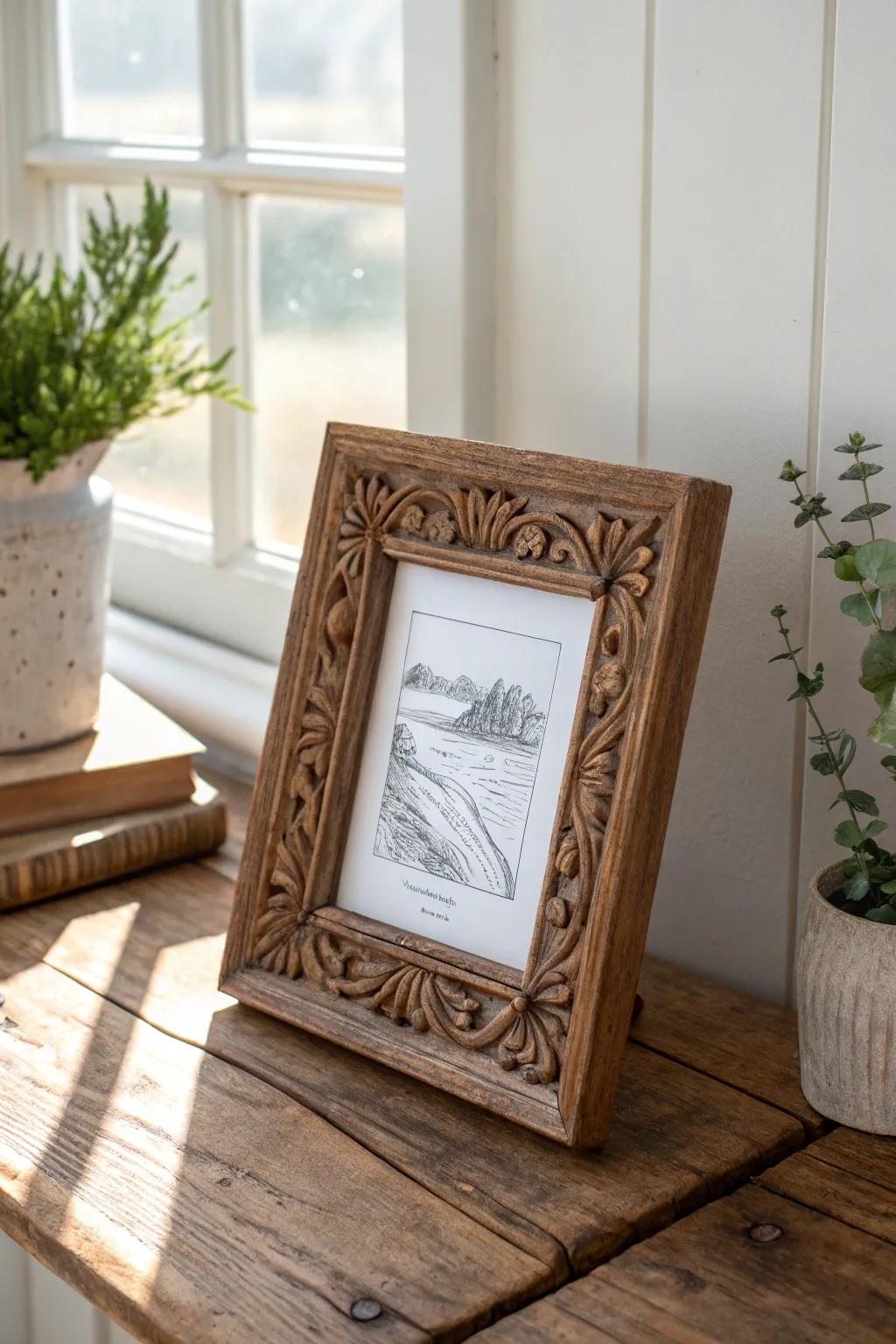 Transform thrifted frames into personalized treasures that speak to the heart.