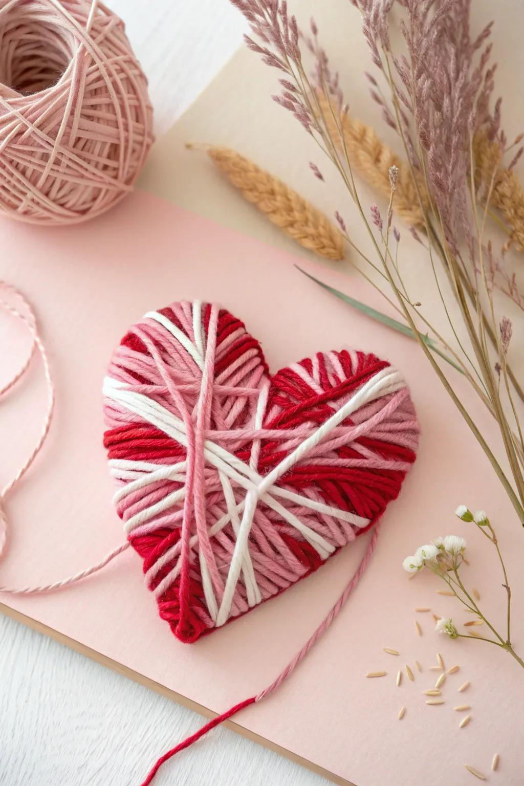 Unravel the joy of creativity with this charming yarn heart craft for toddlers.