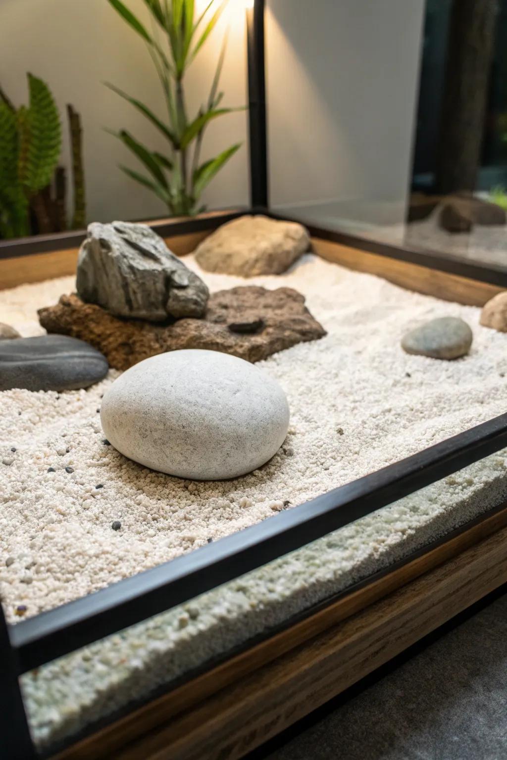 Elevate your turtle tank with a natural touch—where simplicity meets serene beauty.