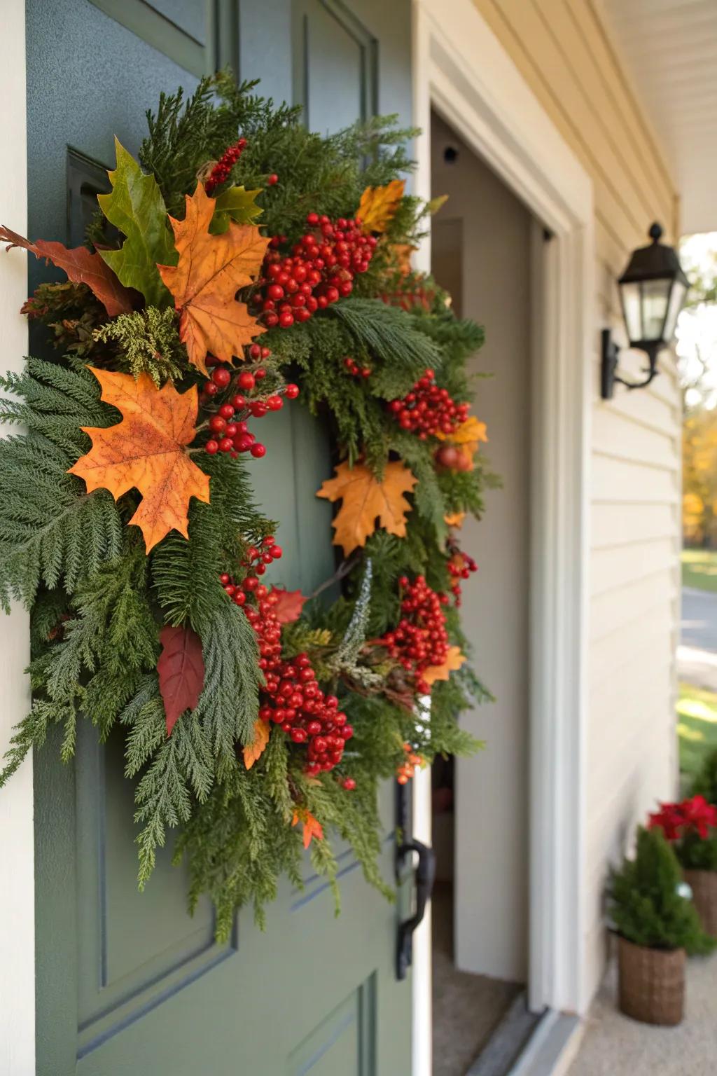 Evergreen elegance with a touch of seasonal charm.