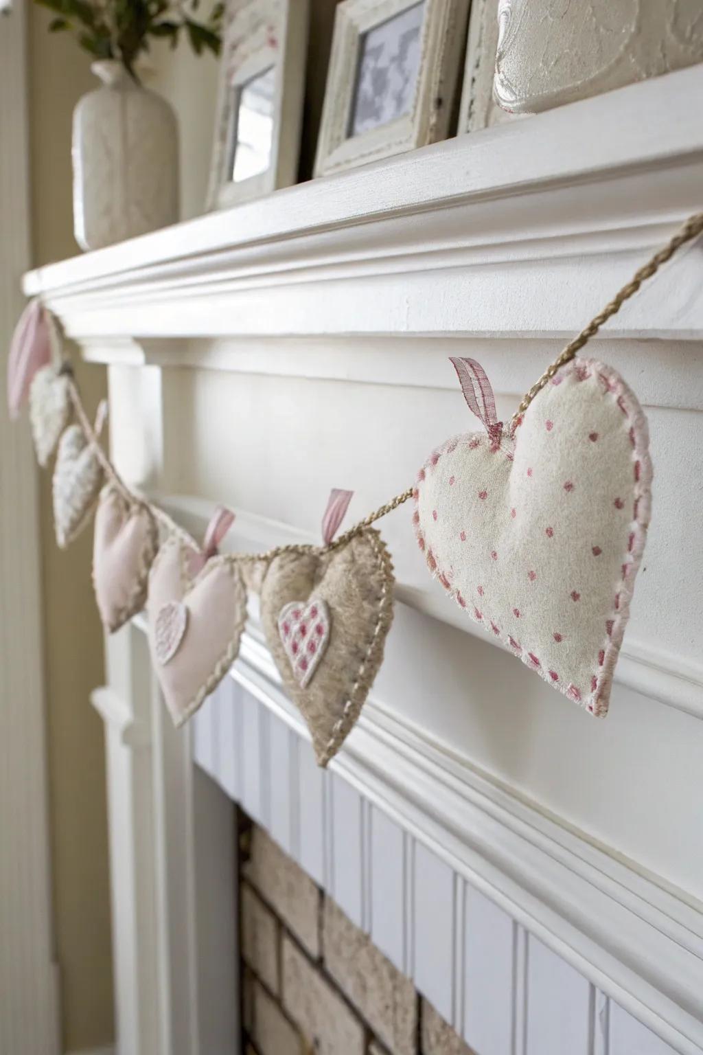 Crafted with love: A whimsical heart garland to bring warmth and charm to your home this Valentine’s Day.