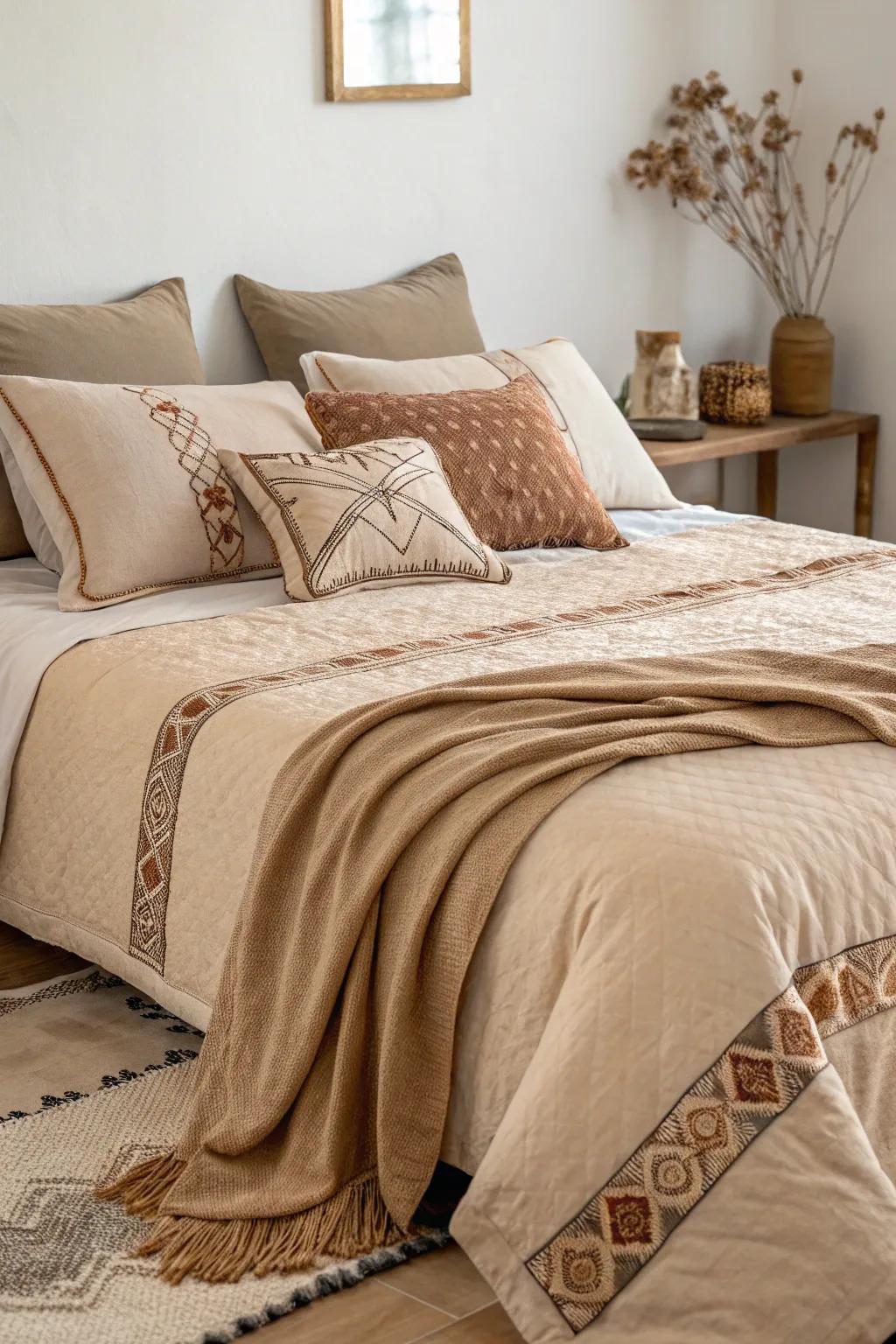Earthy colors for a calming winter sanctuary.