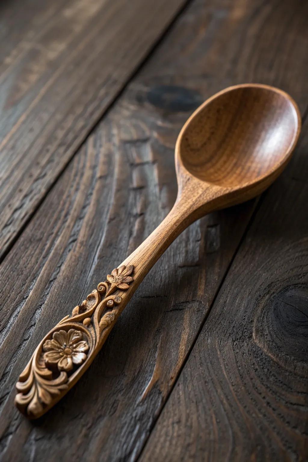 Crafted Beauty: Elevate your culinary experience with a handcrafted wooden spoon.