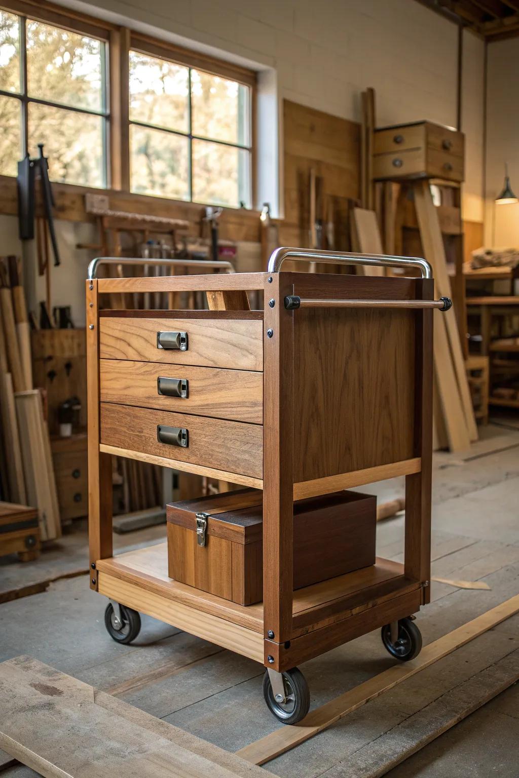 Elevate your woodworking game with a mobile workstation masterpiece.