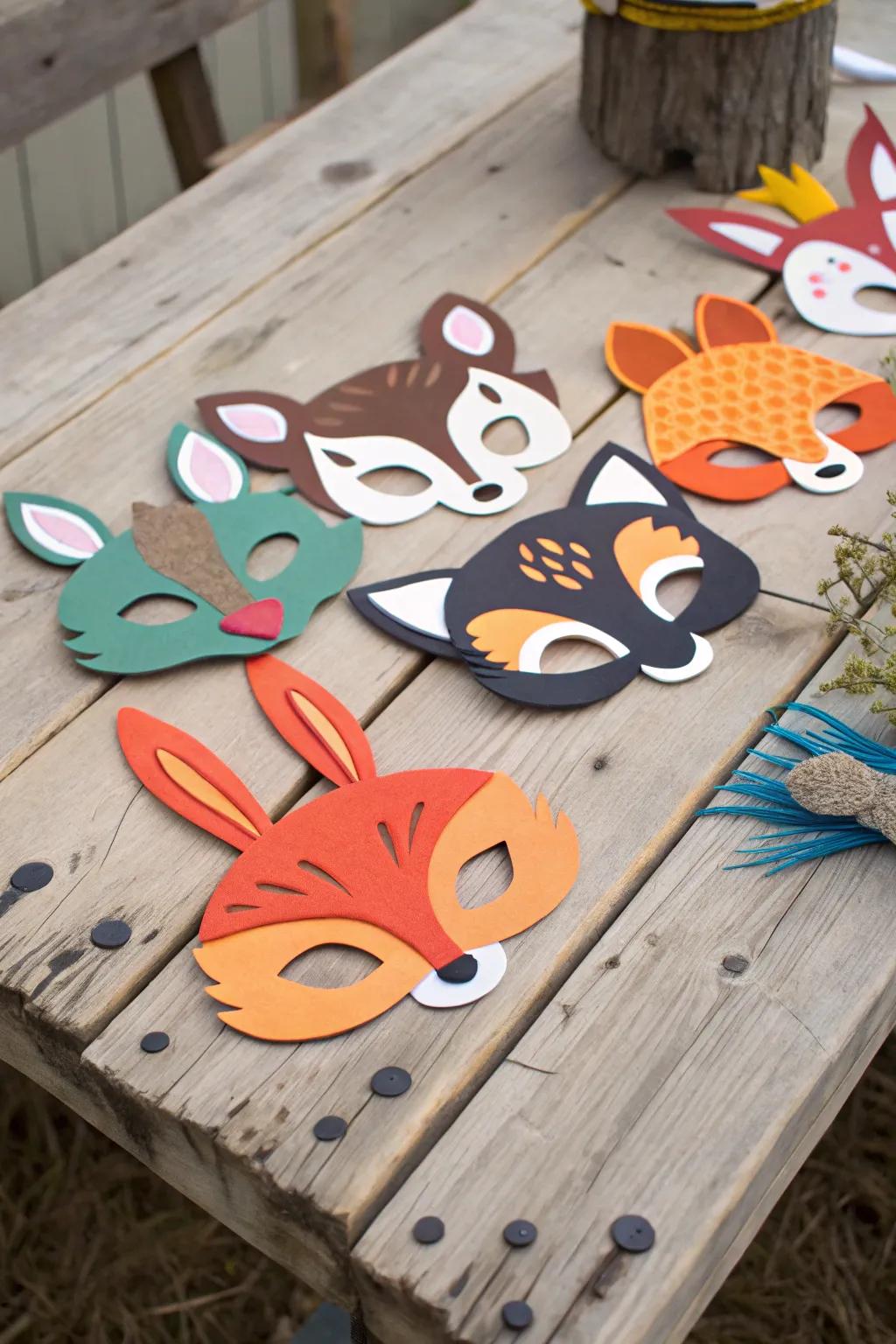 Craft your own woodland creature masks for endless fun.