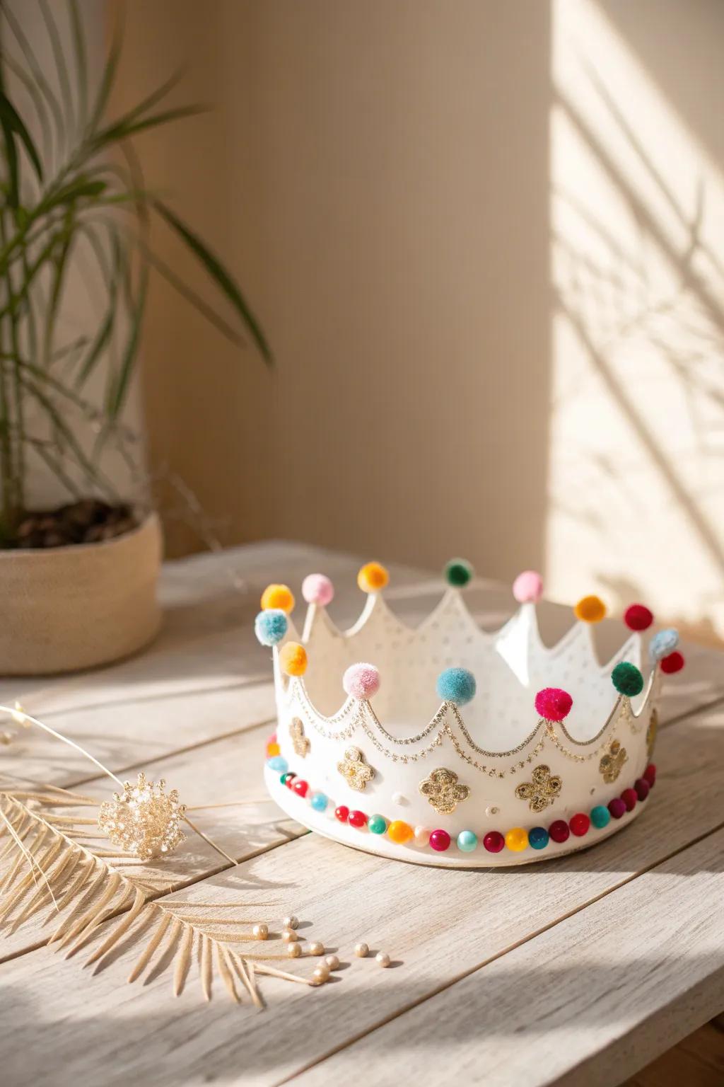 Celebrate 100 days of creativity with a crown fit for a mini monarch! 🌟