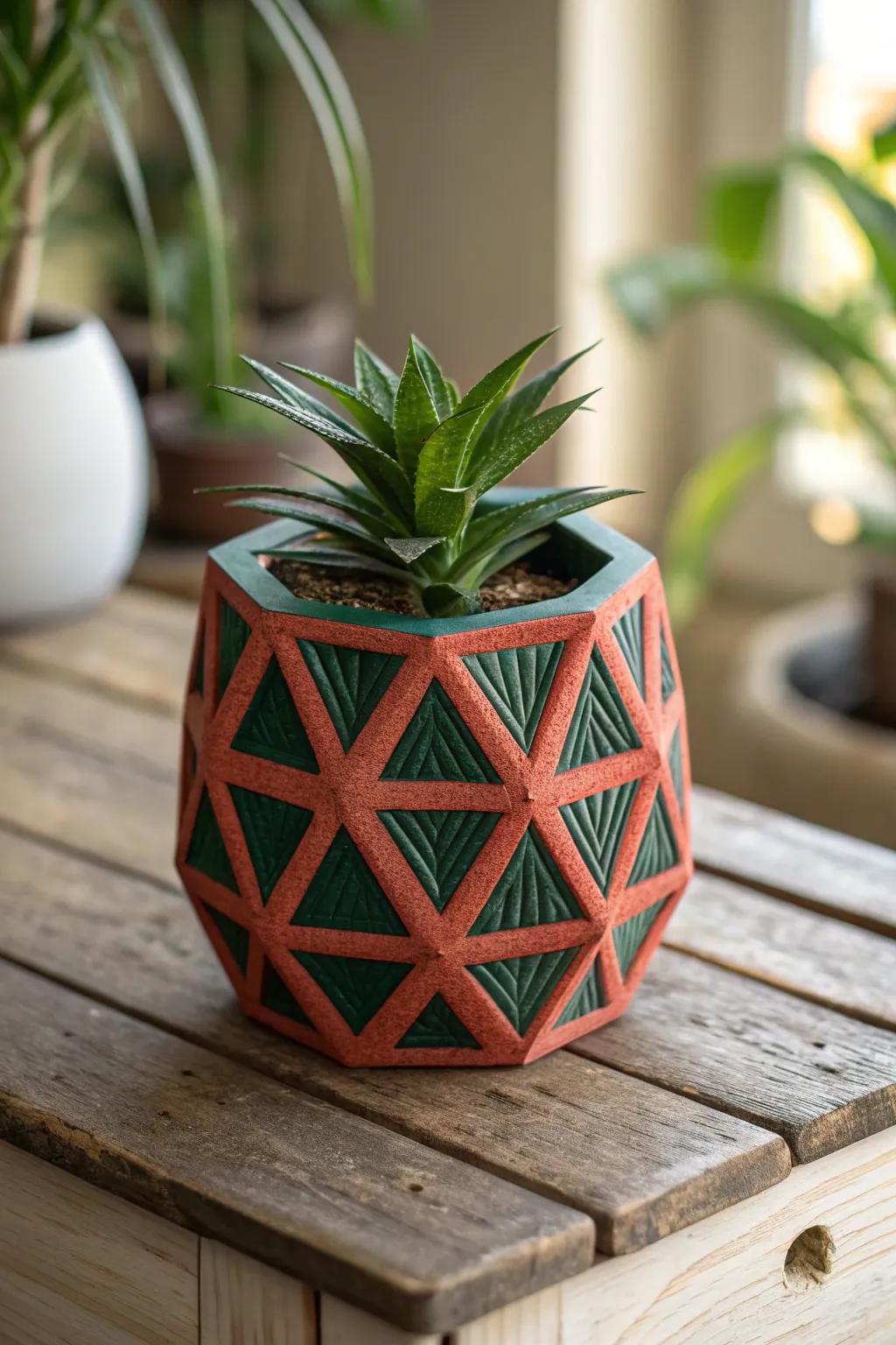 Elevate your space with this stunning 3D-printed eco-friendly planter - where sustainability meets style.