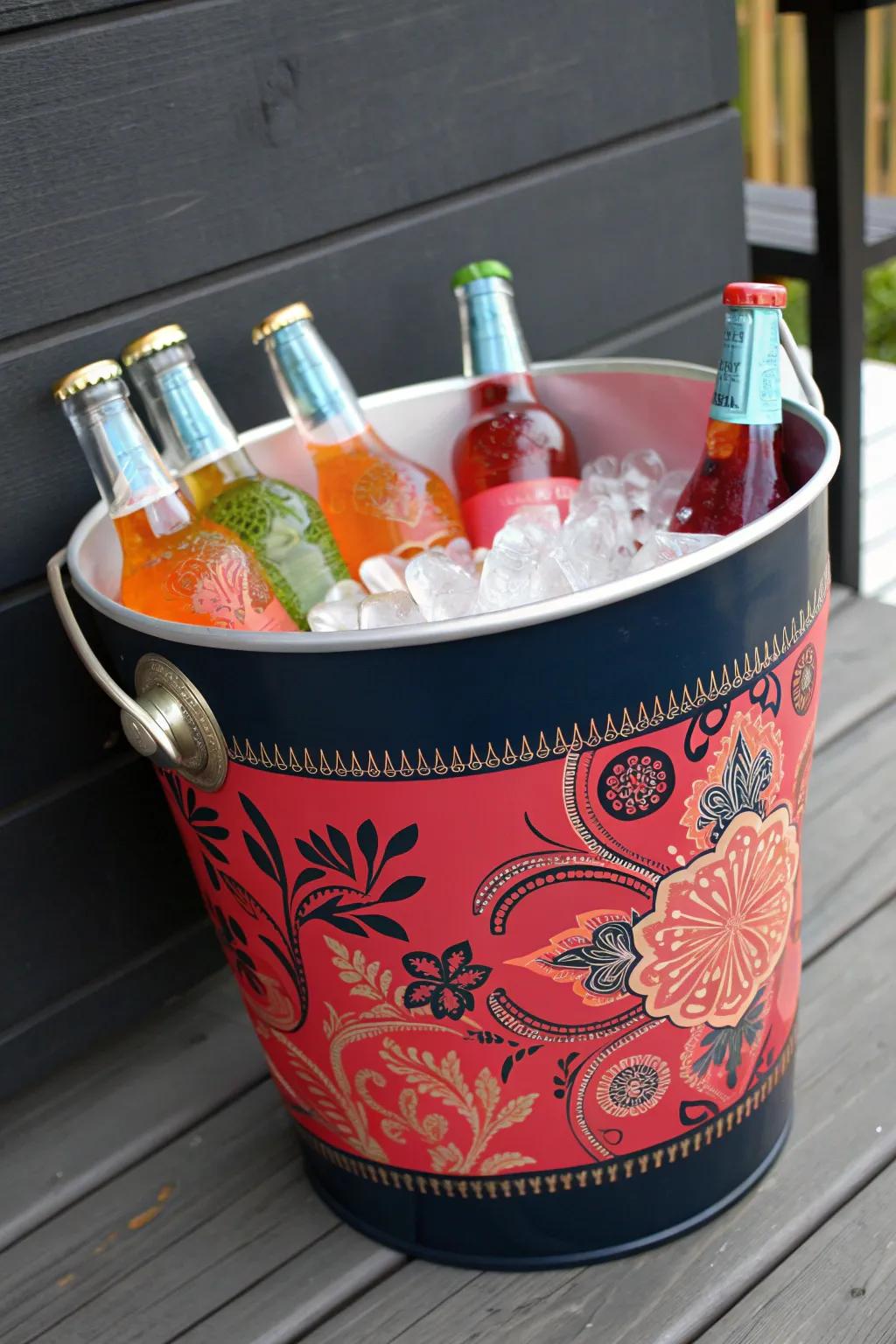 Transform your summer with this stunning DIY chic ice bucket - where craftsmanship meets style!