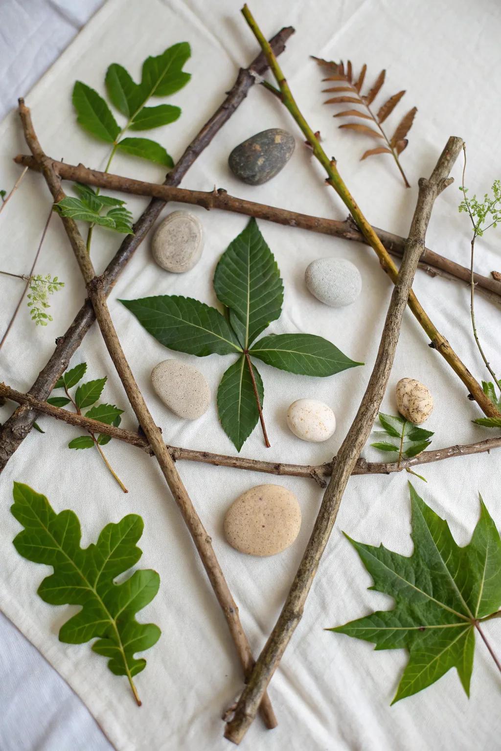 Embrace nature's artistry with a simple, elegant installation that brings the outdoors in.