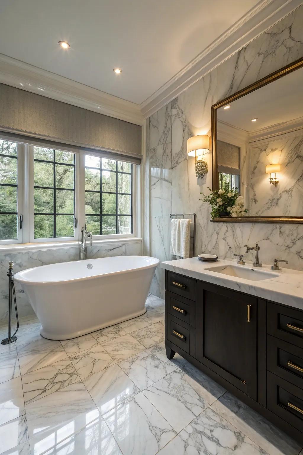 Make a statement with a freestanding bathtub that promises luxury and relaxation.