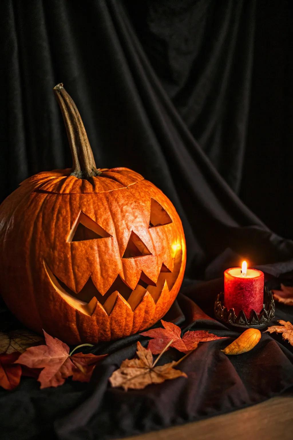 Illuminate your Halloween with a handcrafted pumpkin masterpiece.
