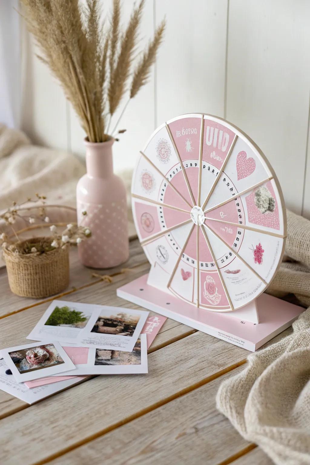 Spin into joy with this minimalist birthday card, where hidden messages and memories await discovery!