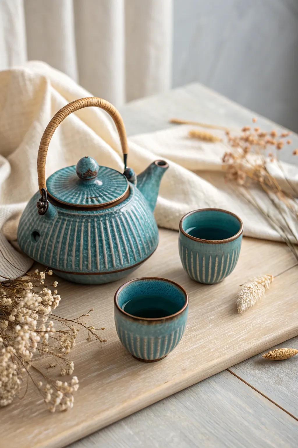 Gift her moments of tranquility with an artisan tea set that speaks elegance and simplicity.