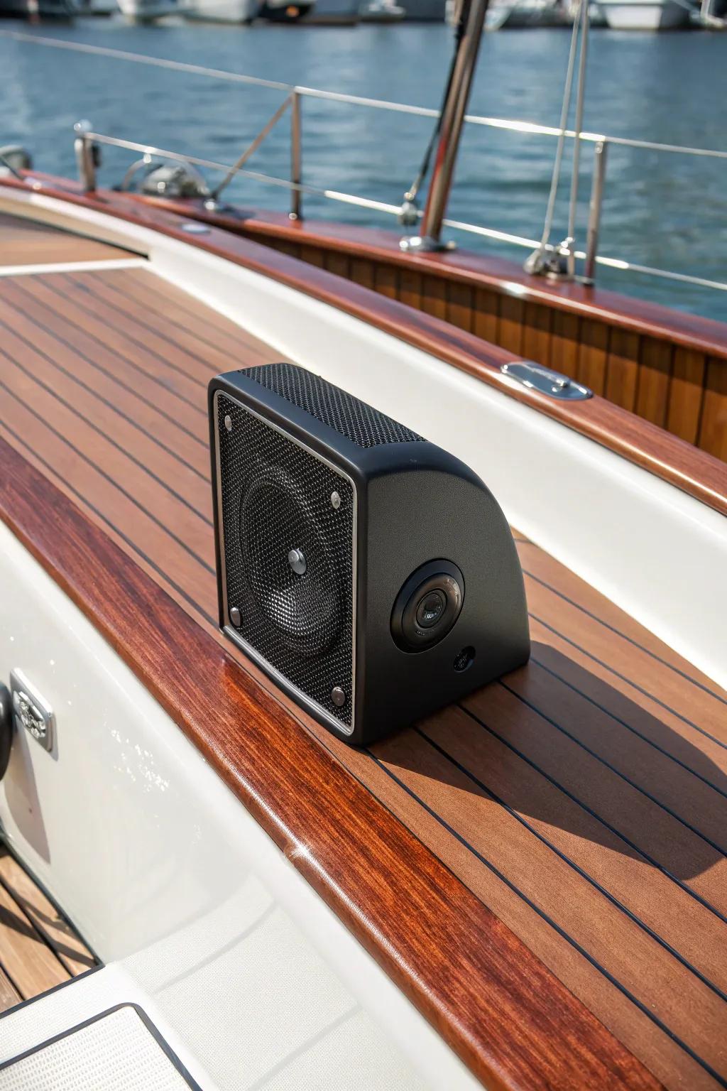 Elevate your boat's sound system with sleek, no-drill surface mounts. It's all about simplicity and style.