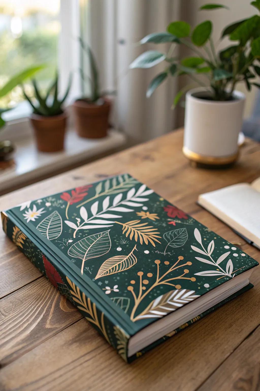 Embrace nature's elegance with this stunning botanical book cover design. Perfect for the minimalist with a love for bold beauty.