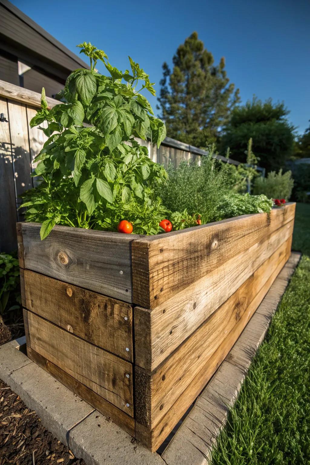 Transform your backyard with stunning reclaimed wood raised garden beds, where craftsmanship meets nature's bounty.