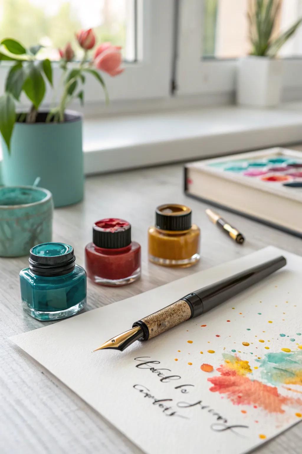 Elevate your calligraphy with a splash of vibrant color. Discover the art of colorful calligraphy.