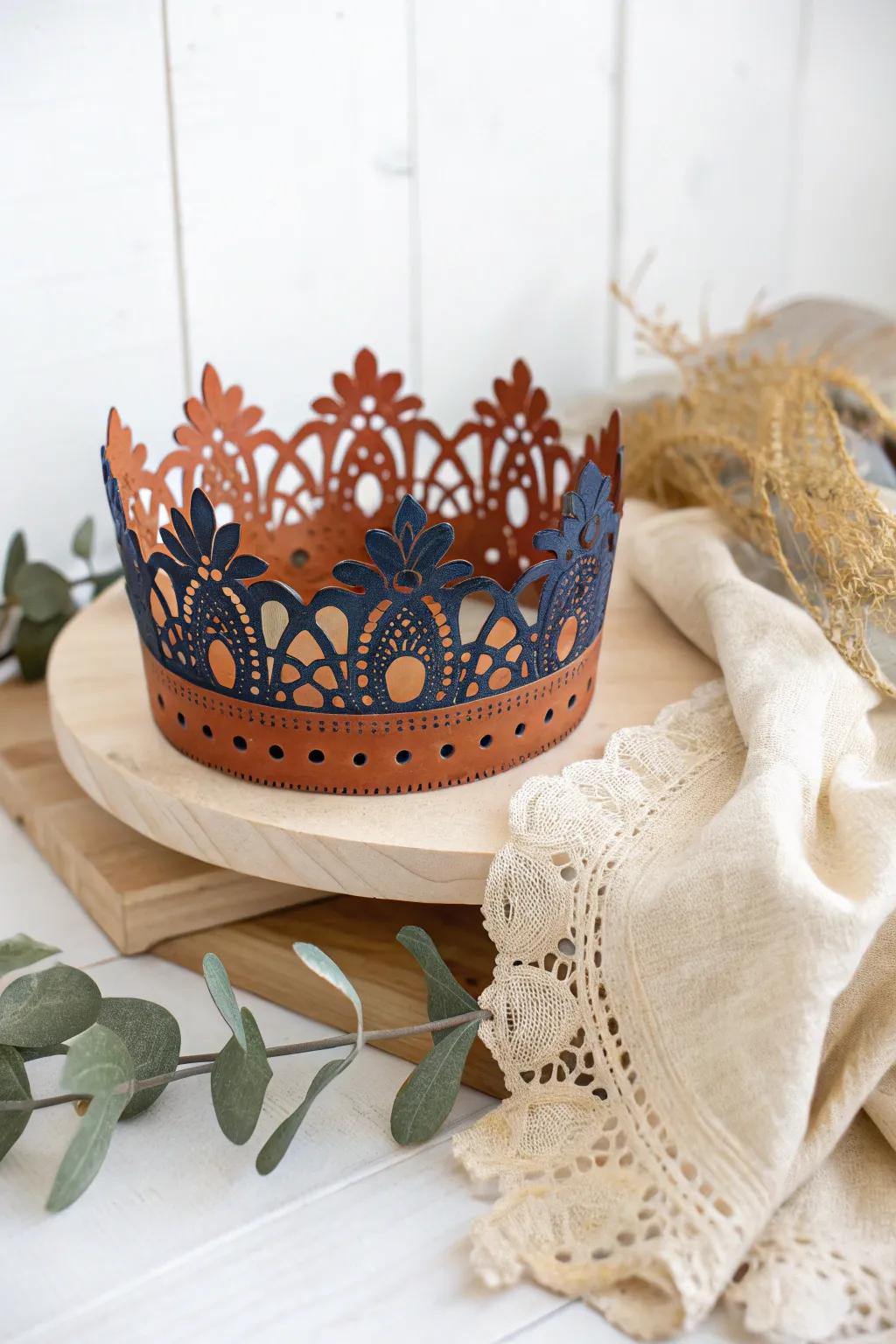 Transform cardboard into striking wearable art with a touch of boho elegance.