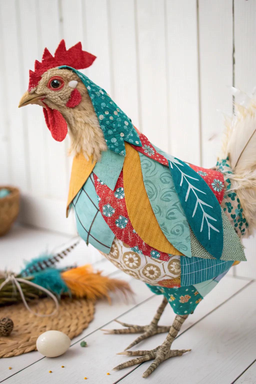 Unleash your creativity with a Funky Chicken Collage that's as unique as you are!