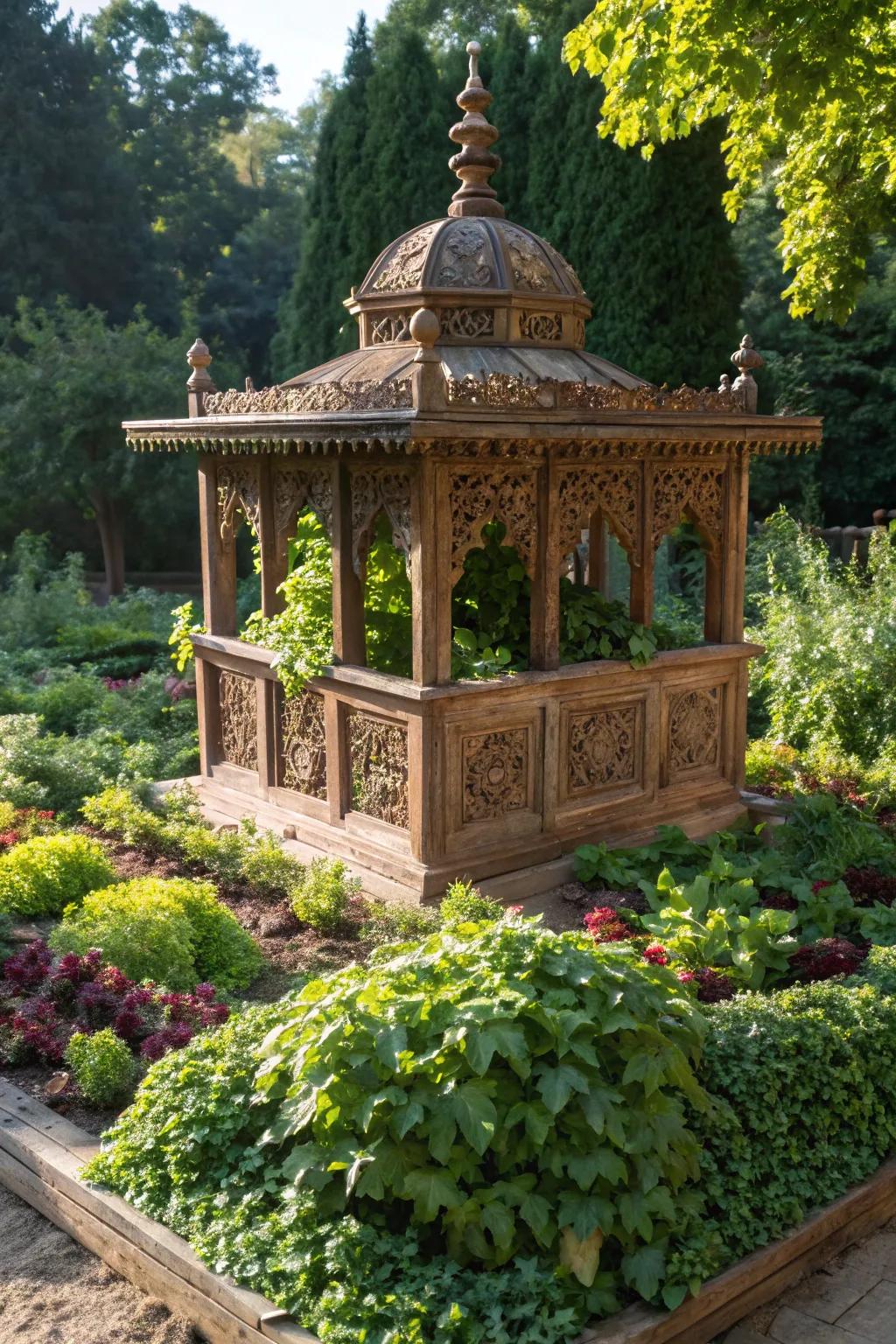 Transform your chicken run into a lush garden oasis with a touch of craftsmanship.