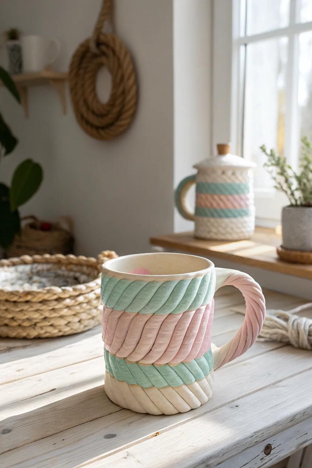 Sip your mornings away with a coil mug that's as unique as you are. 🌿✨