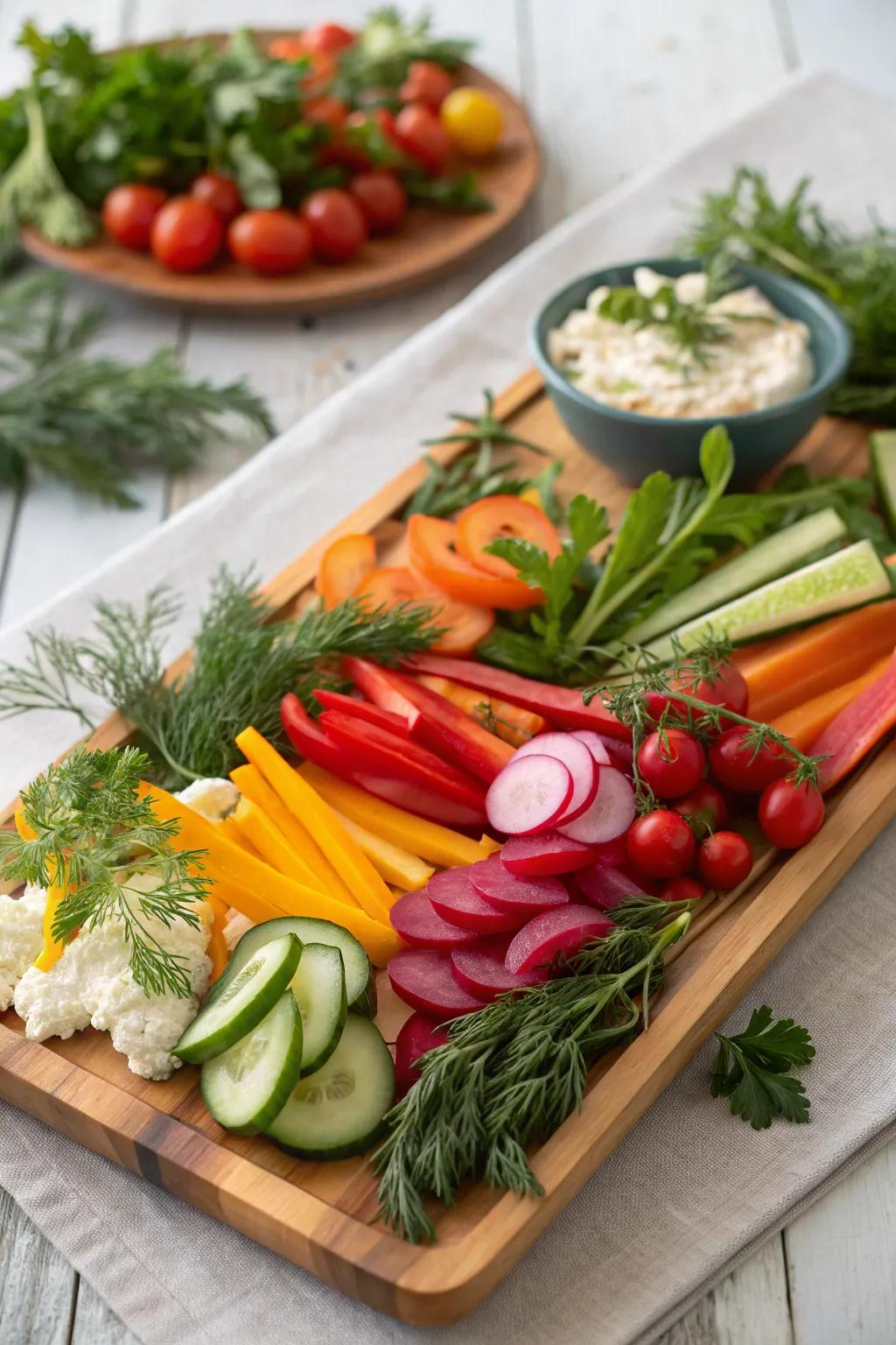 Celebrate summer with a colorful garden fresh cold plate.