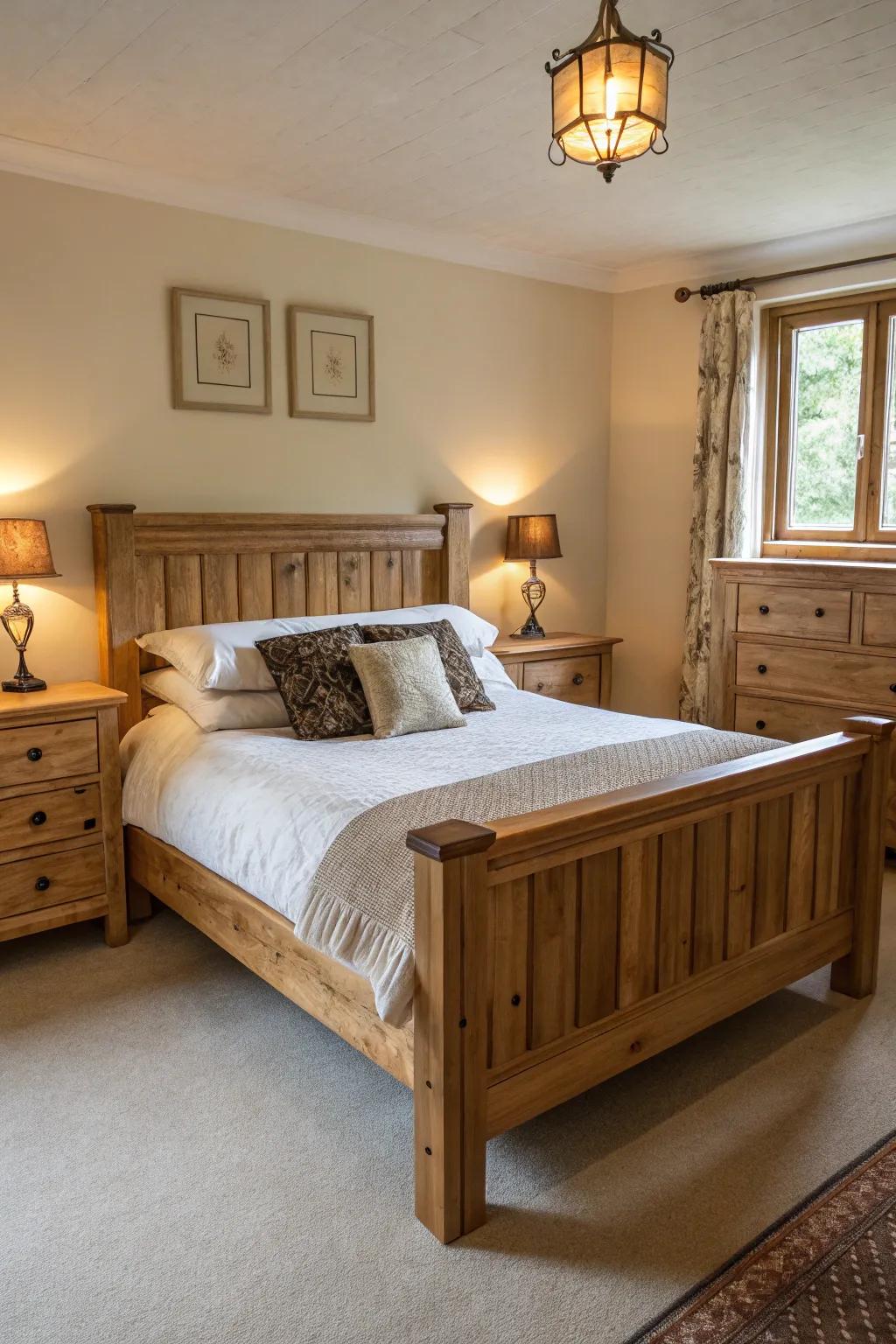 Wooden elements bring a natural warmth to your sanctuary.