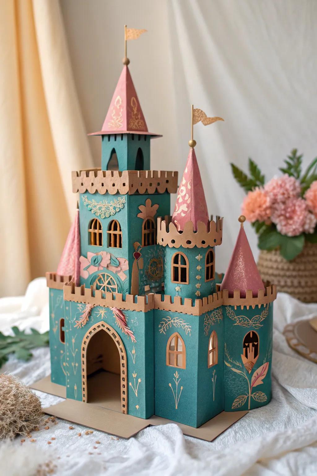 Transform ordinary cardboard into a magical kingdom with creativity and a splash of color!