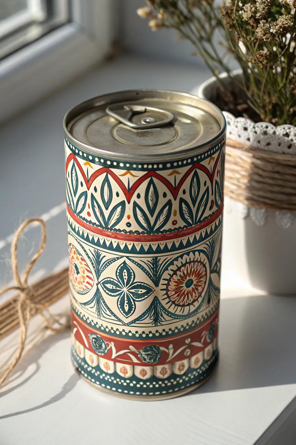 Transform an ordinary can into a delightful gift card surprise with a touch of Scandinavian-boho charm.