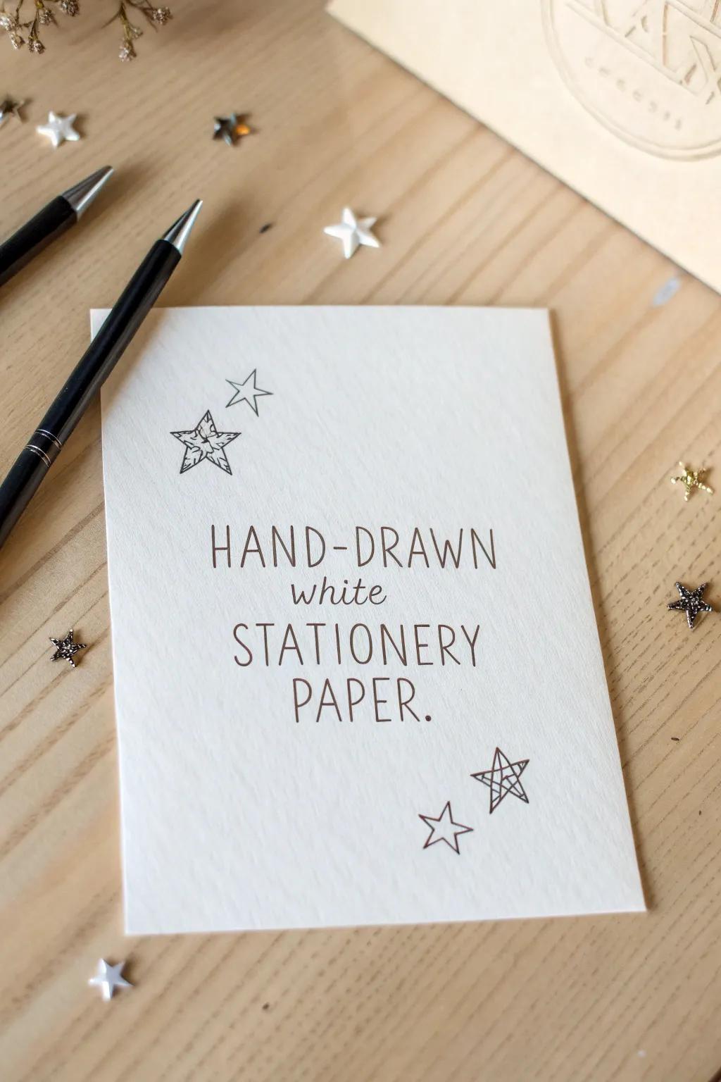Elevate your letters with dreamy starry illustrations for a touch of whimsical charm.