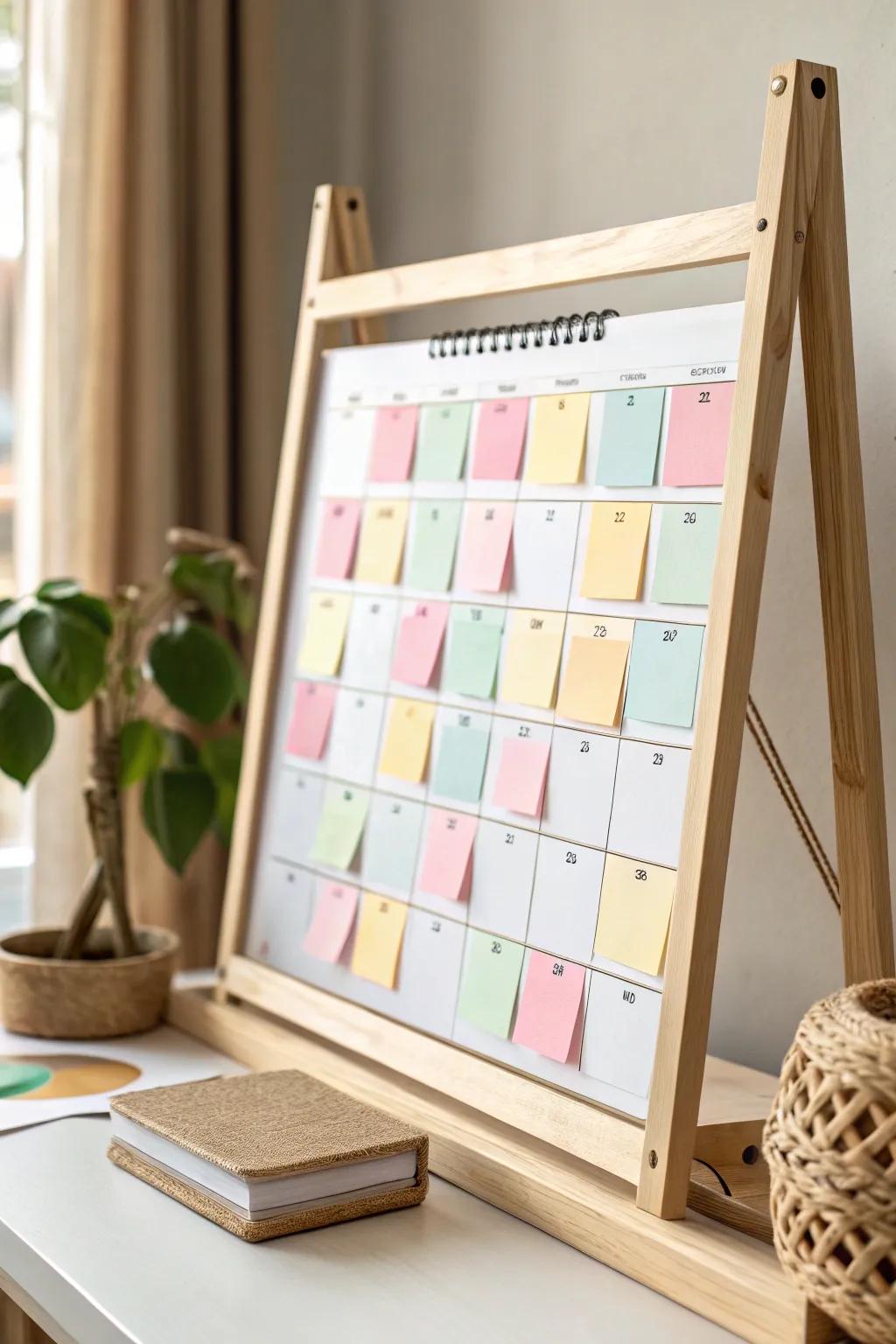Organize your life with style and ease—embrace the flexibility of sticky notes on a minimalist whiteboard!